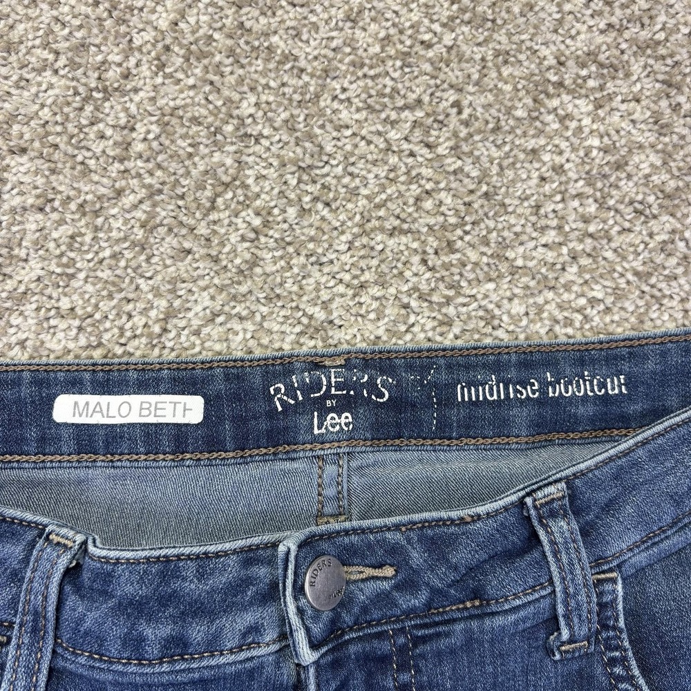 Riders By Lee Midrise Bootcut Jeans Womens 32 Blue Medium Wash Denim 5 Pocket - Picture 7 of 9